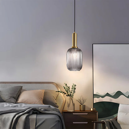 Antizer Nordic Vintage Glass Striped Pendeant Light