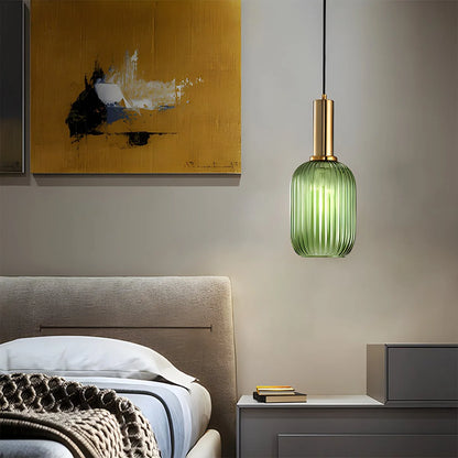 Antizer Nordic Vintage Glass Striped Pendeant Light