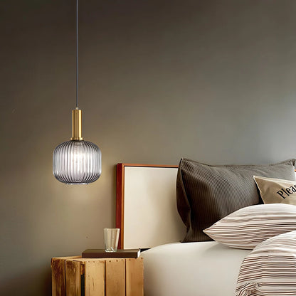 Antizer Nordic Vintage Glass Striped Pendeant Light