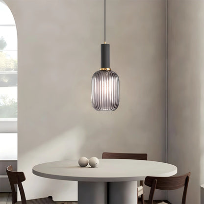 Antizer Nordic Vintage Glass Striped Pendeant Light