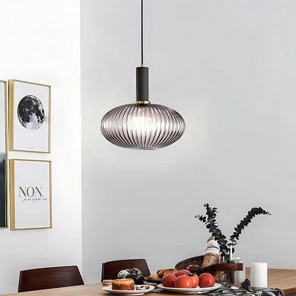 Antizer Nordic Vintage Glass Striped Pendeant Light