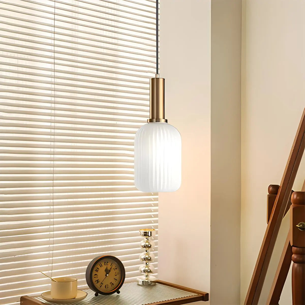 Antizer Nordic Vintage Glass Striped Pendeant Light