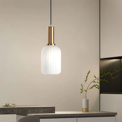 Antizer Nordic Vintage Glass Striped Pendeant Light