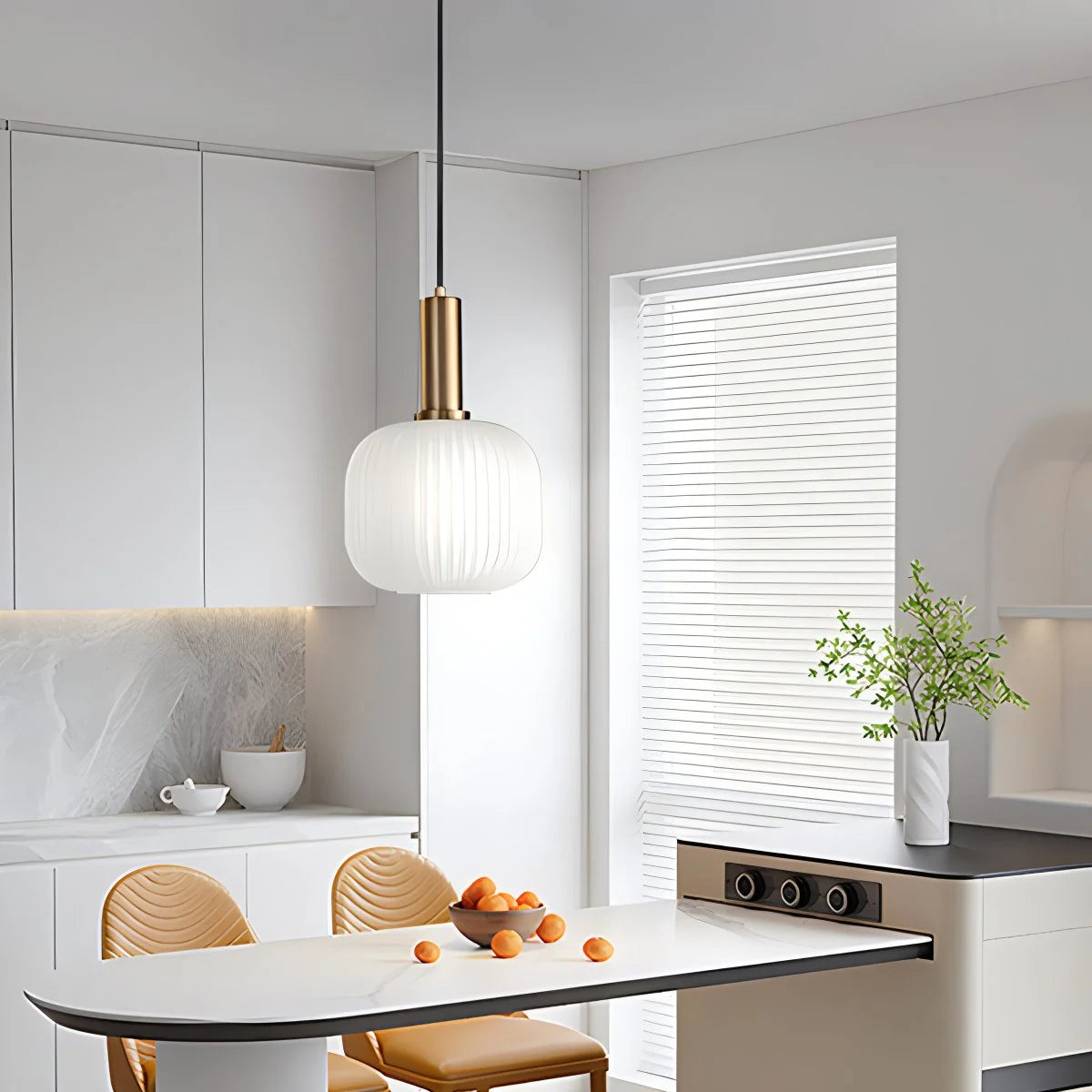 Antizer Nordic Vintage Glass Striped Pendeant Light