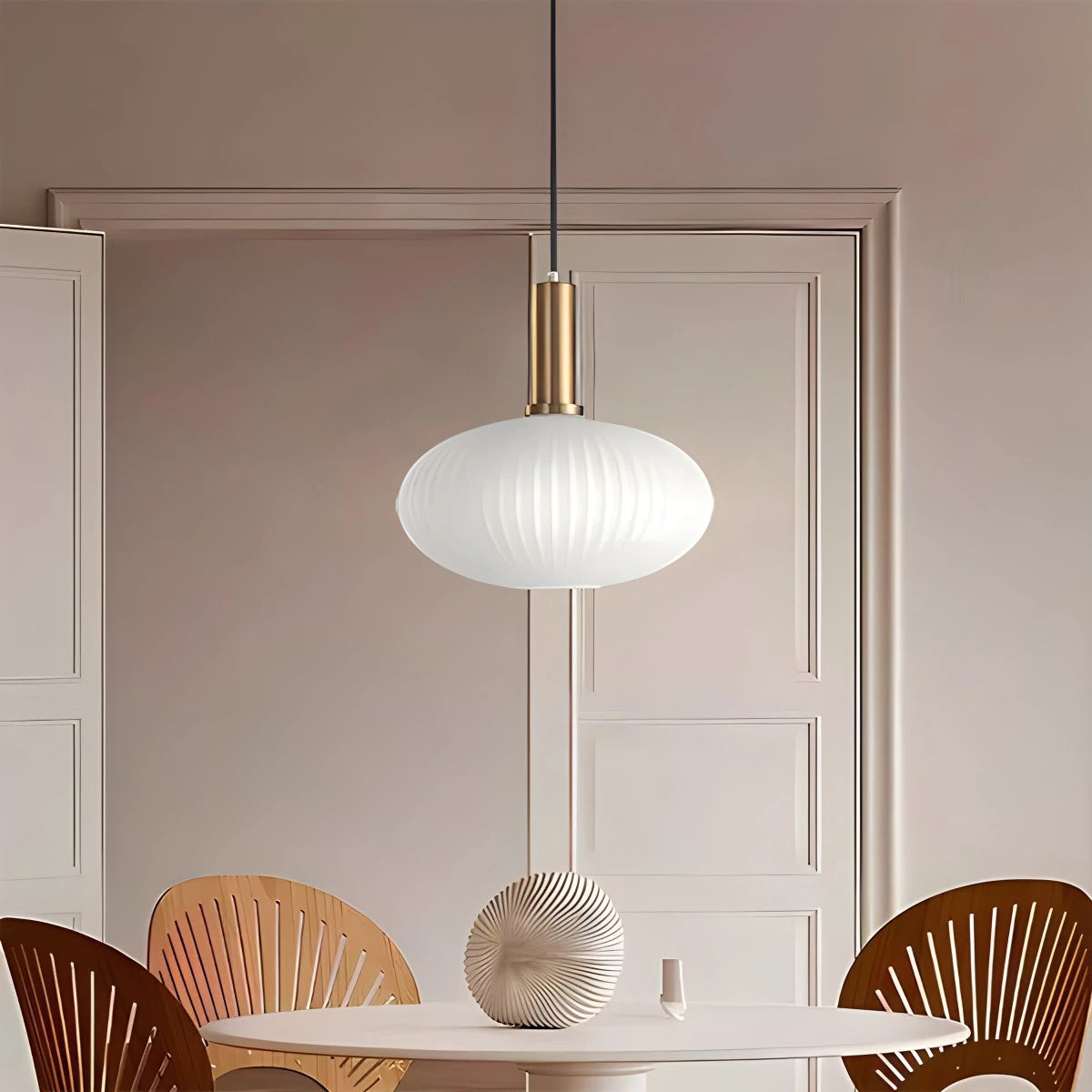Antizer Nordic Vintage Glass Striped Pendeant Light