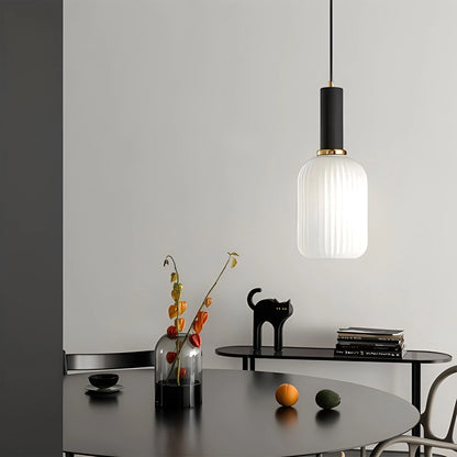 Antizer Nordic Vintage Glass Striped Pendeant Light