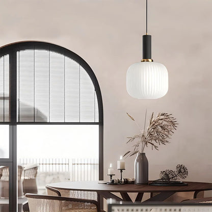 Antizer Nordic Vintage Glass Striped Pendeant Light