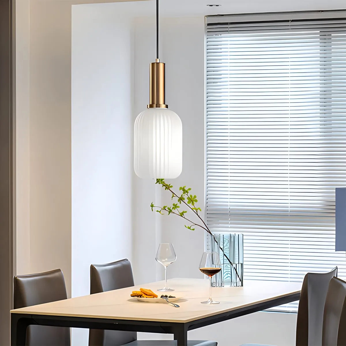 Antizer Nordic Vintage Glass Striped Pendeant Light