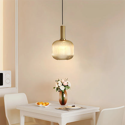 Antizer Nordic Vintage Glass Striped Pendeant Light
