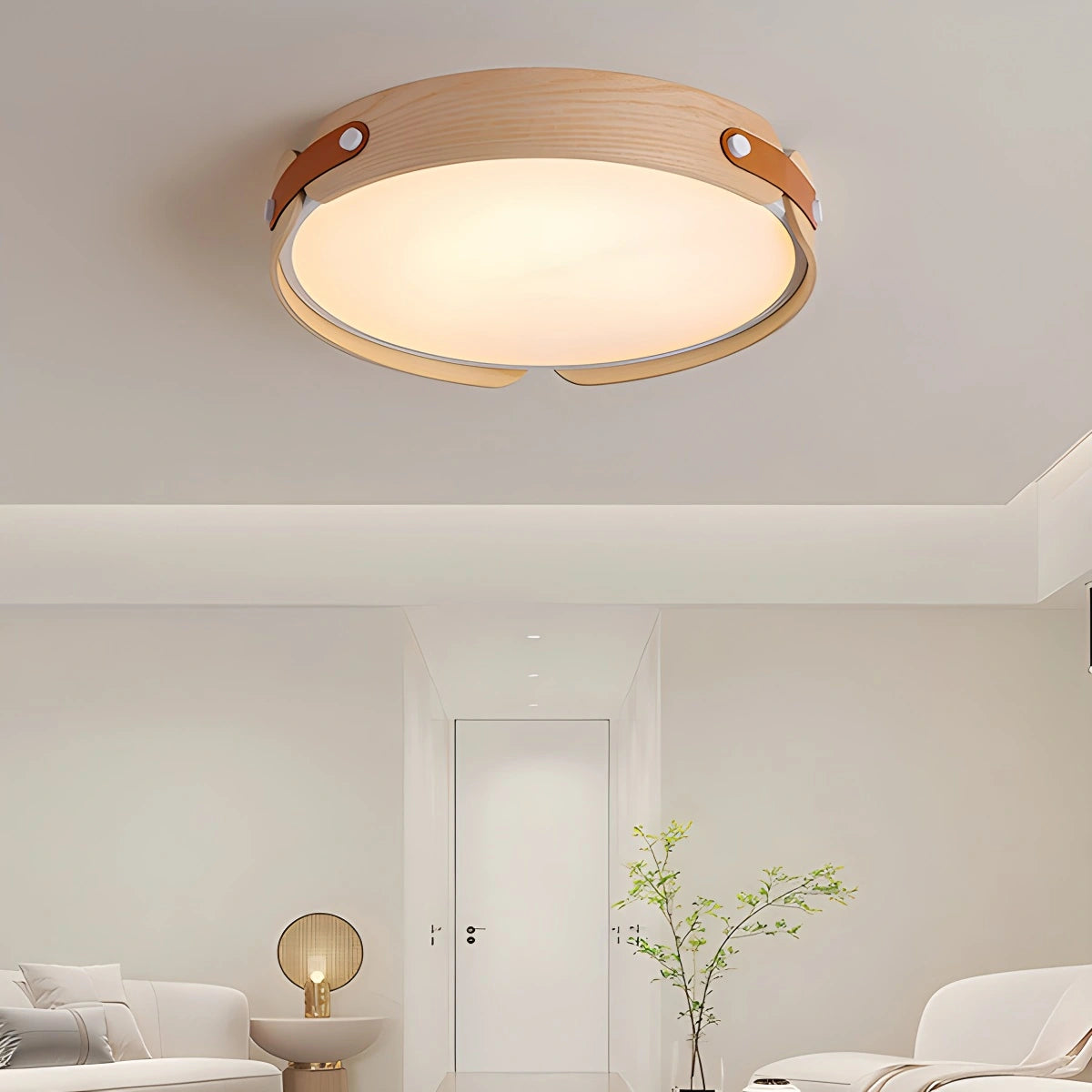 Antizer Nordic Wood Ceiling Light for Bedroom