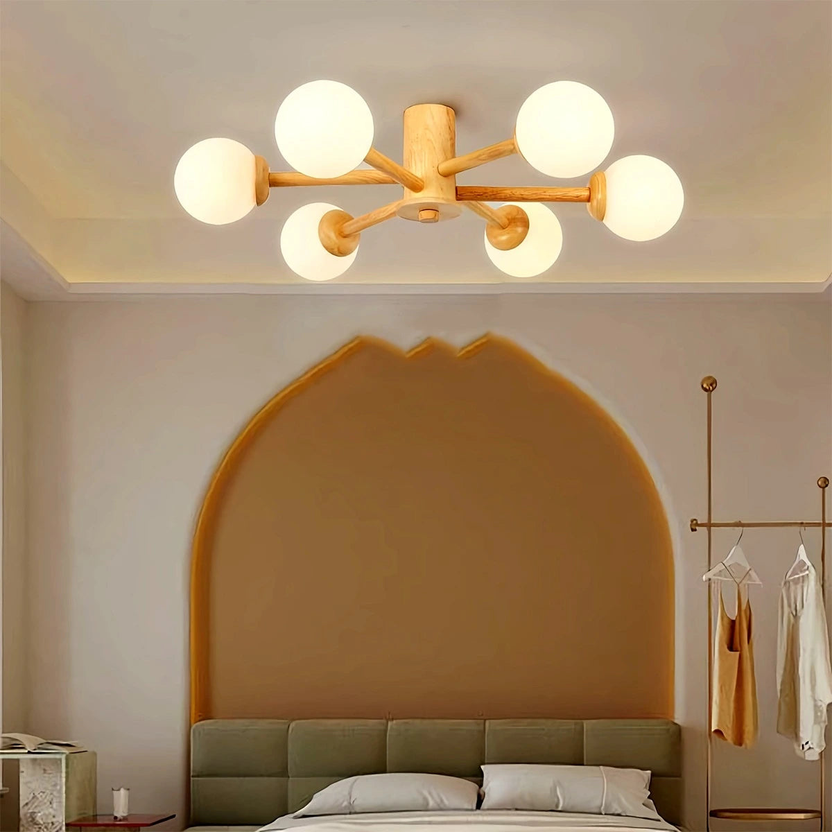 Antizer Nordic Wooden Dining Room Ceiling Light