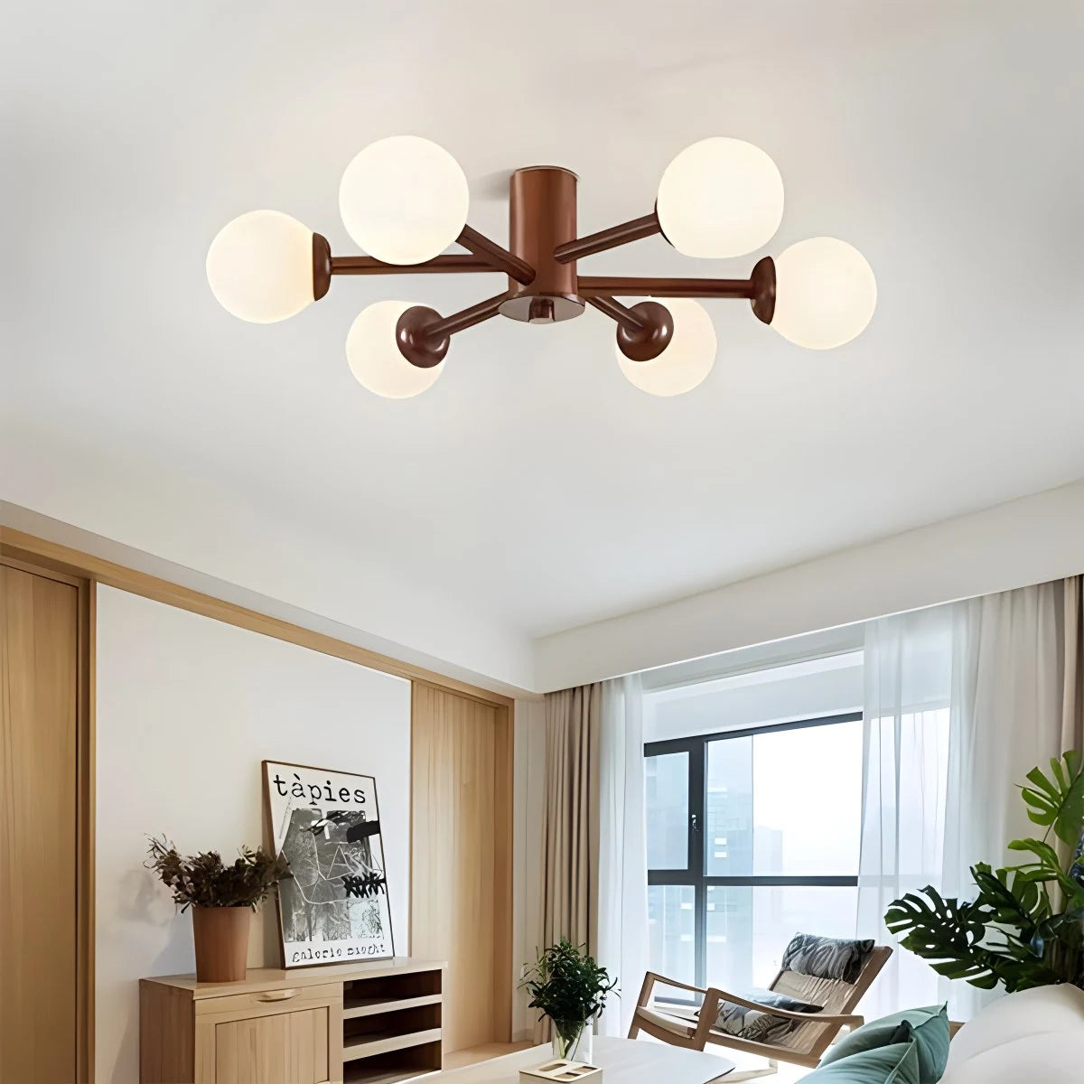 Antizer Nordic Wooden Dining Room Ceiling Light