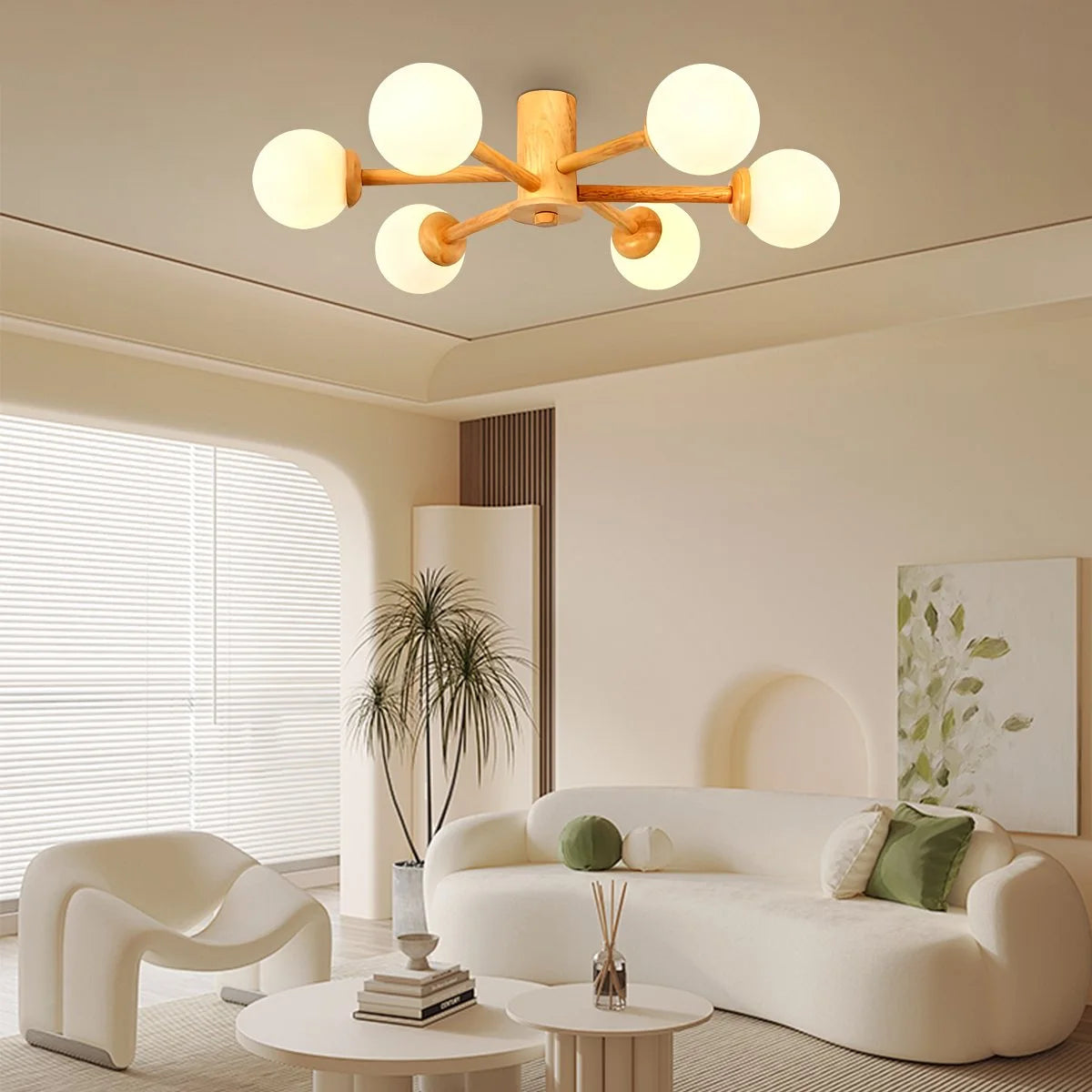 Antizer Nordic Wooden Dining Room Ceiling Light