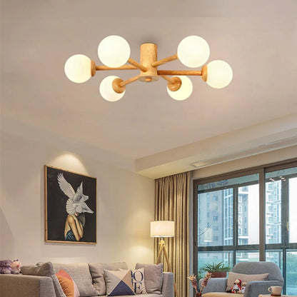 Antizer Nordic Wooden Dining Room Ceiling Light