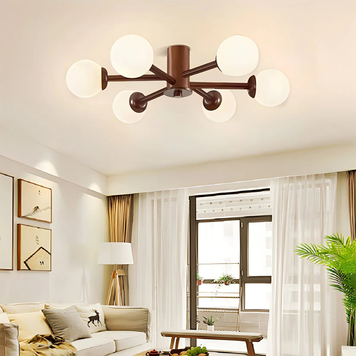 Antizer Nordic Wooden Dining Room Ceiling Light