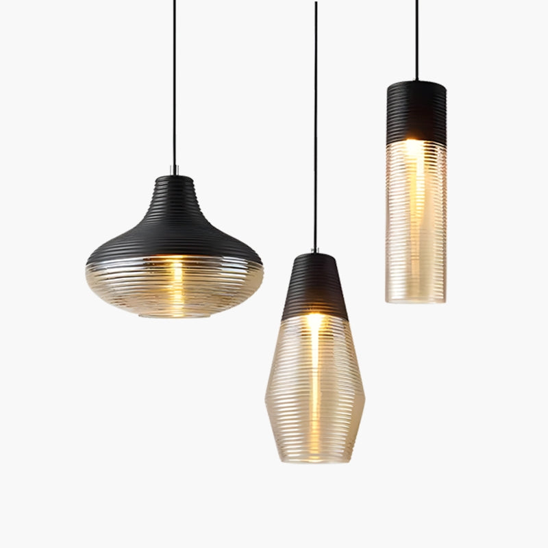 Industrial Style Glass Pendant Light