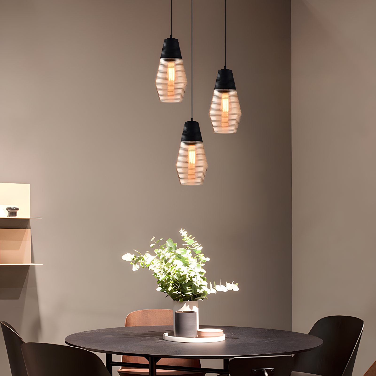 Industrial Style Glass Pendant Light