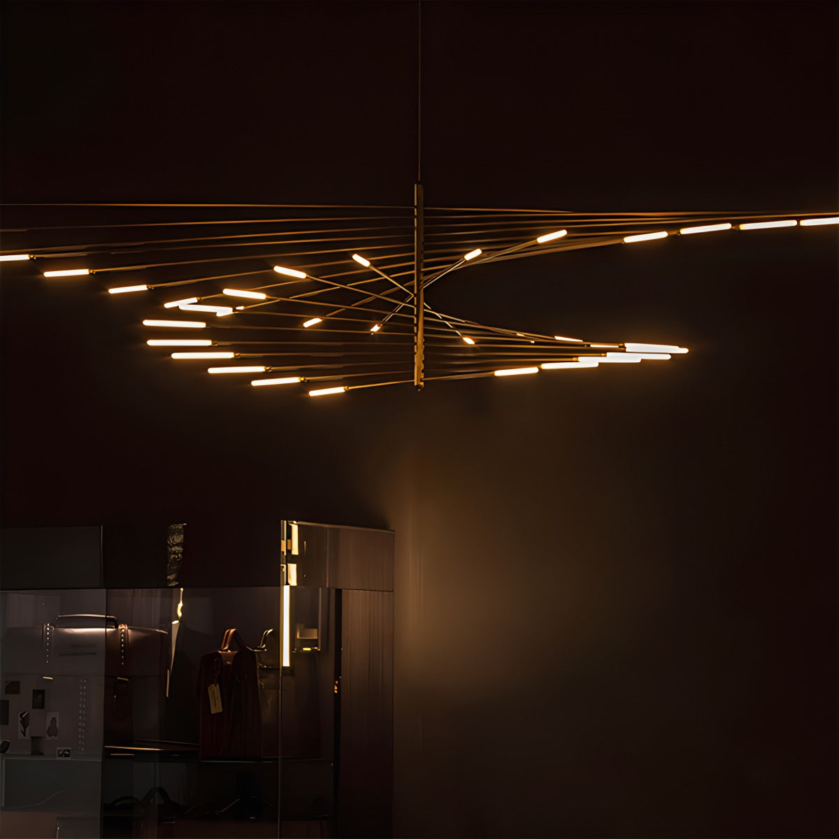 Strip Spiral Chandelier