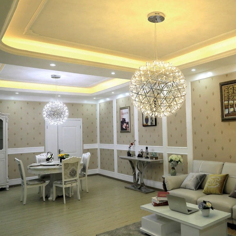 Antizer Silver Fire Ball Pendant Light for Dining Room