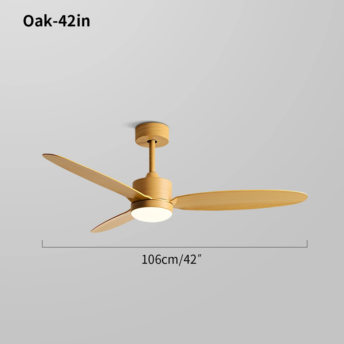 Antizer 3-Blade Ceiling Fan With Light for Bedroom