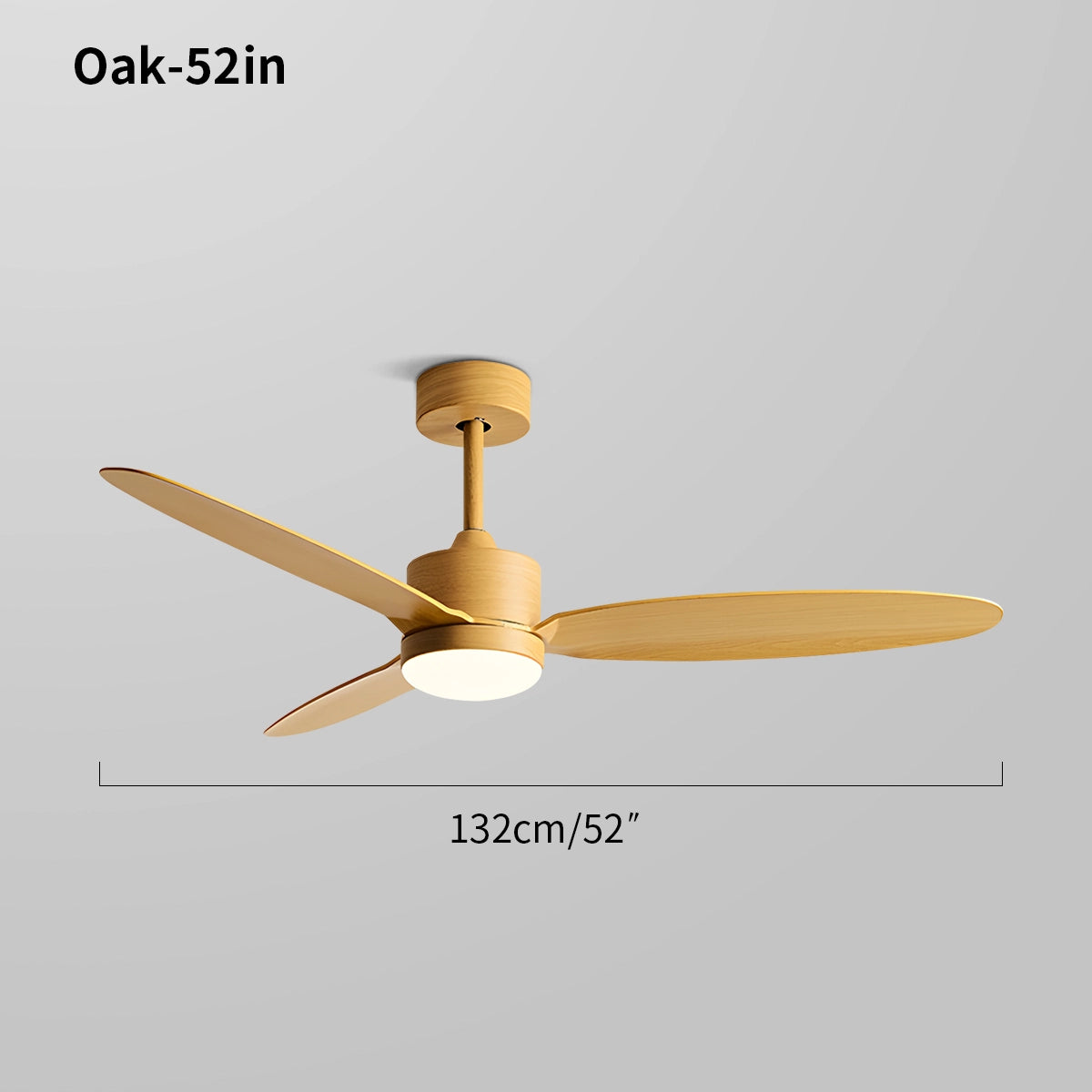 Antizer 3-Blade Ceiling Fan With Light for Bedroom