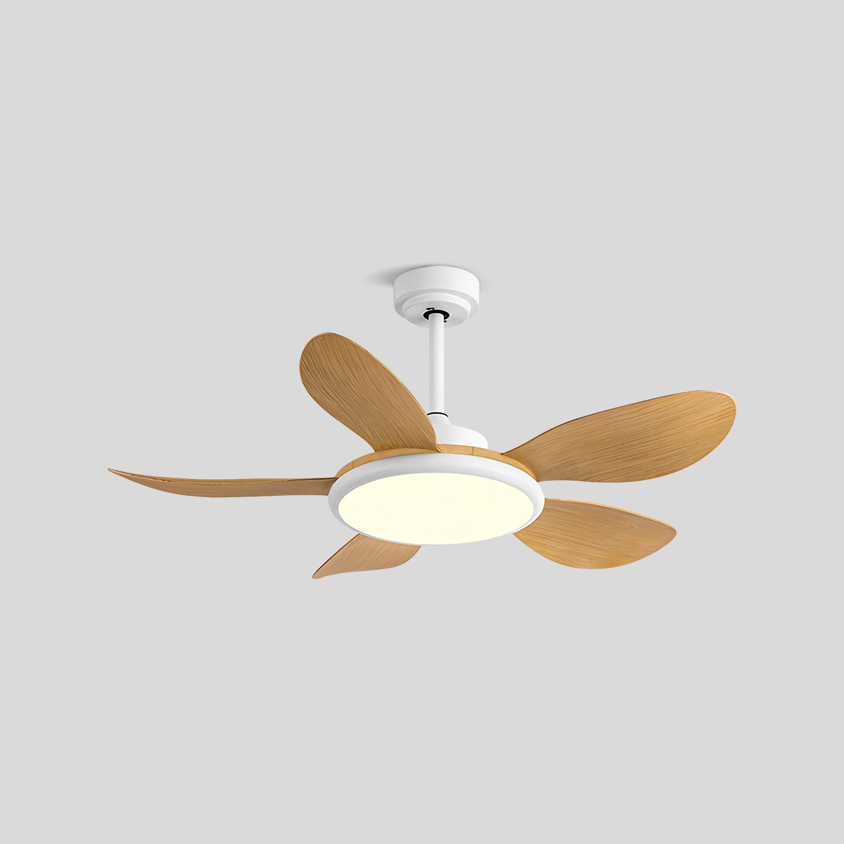 Antizer 5-Blade Wood Ceiling Fan with Light for Living Room