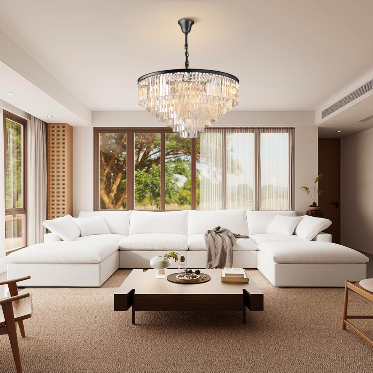 Antizer Odeon Crystal Multi-Layer Round Chandelier