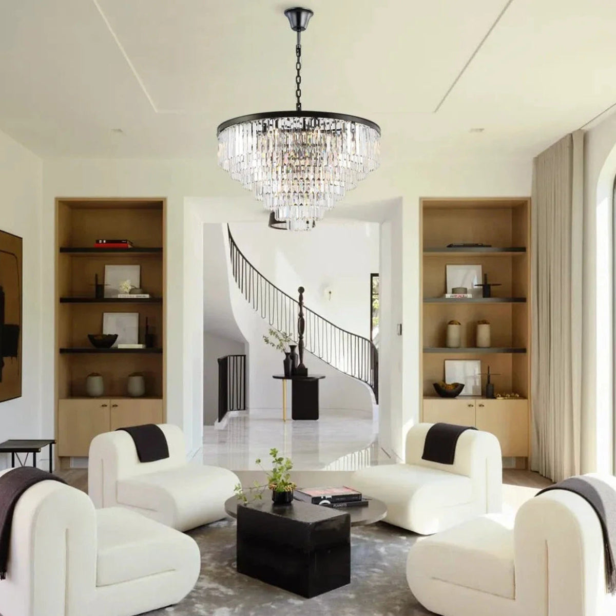 Antizer Odeon Crystal Multi-Layer Round Chandelier