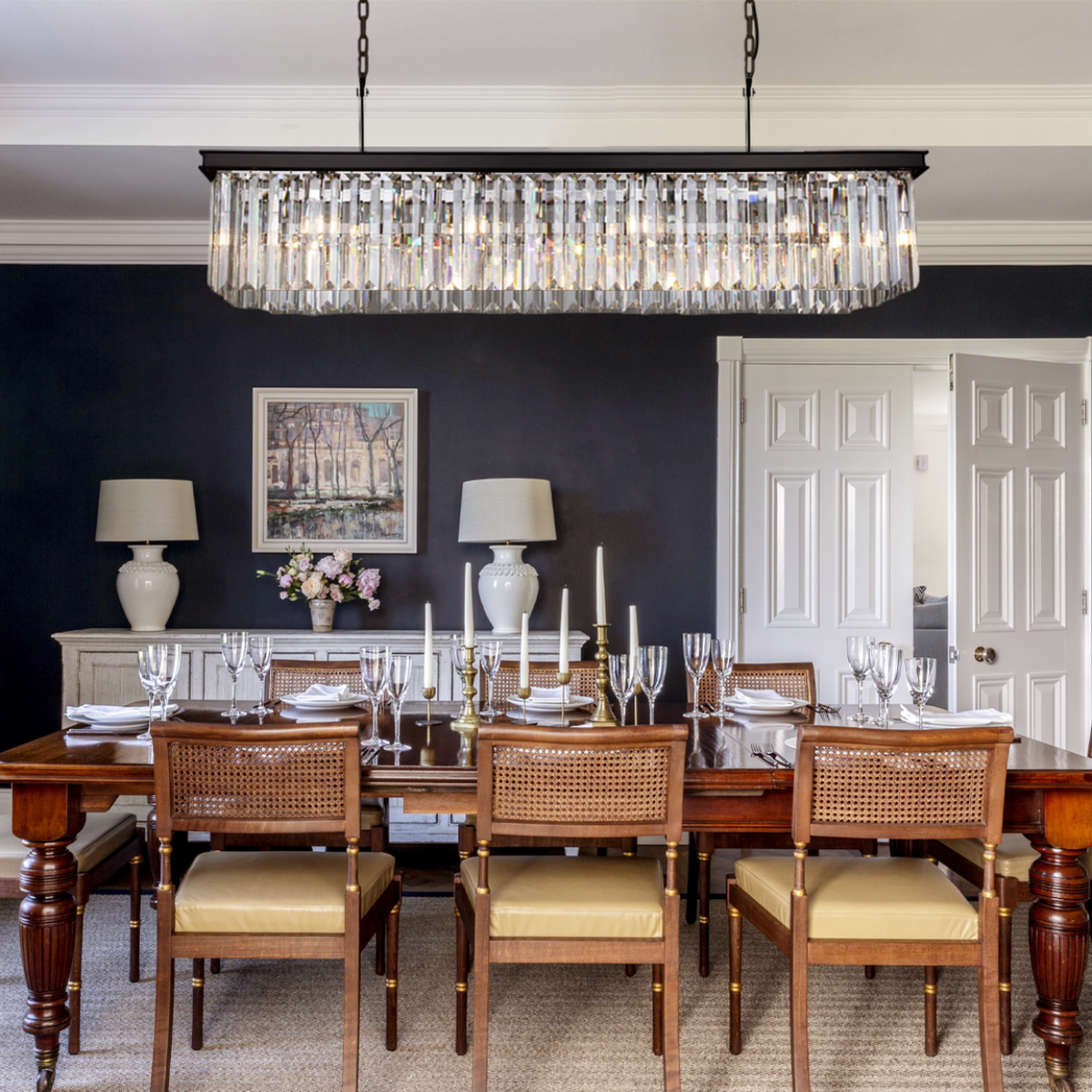 Antizer Odeon Crystal Rectangular Chandelier