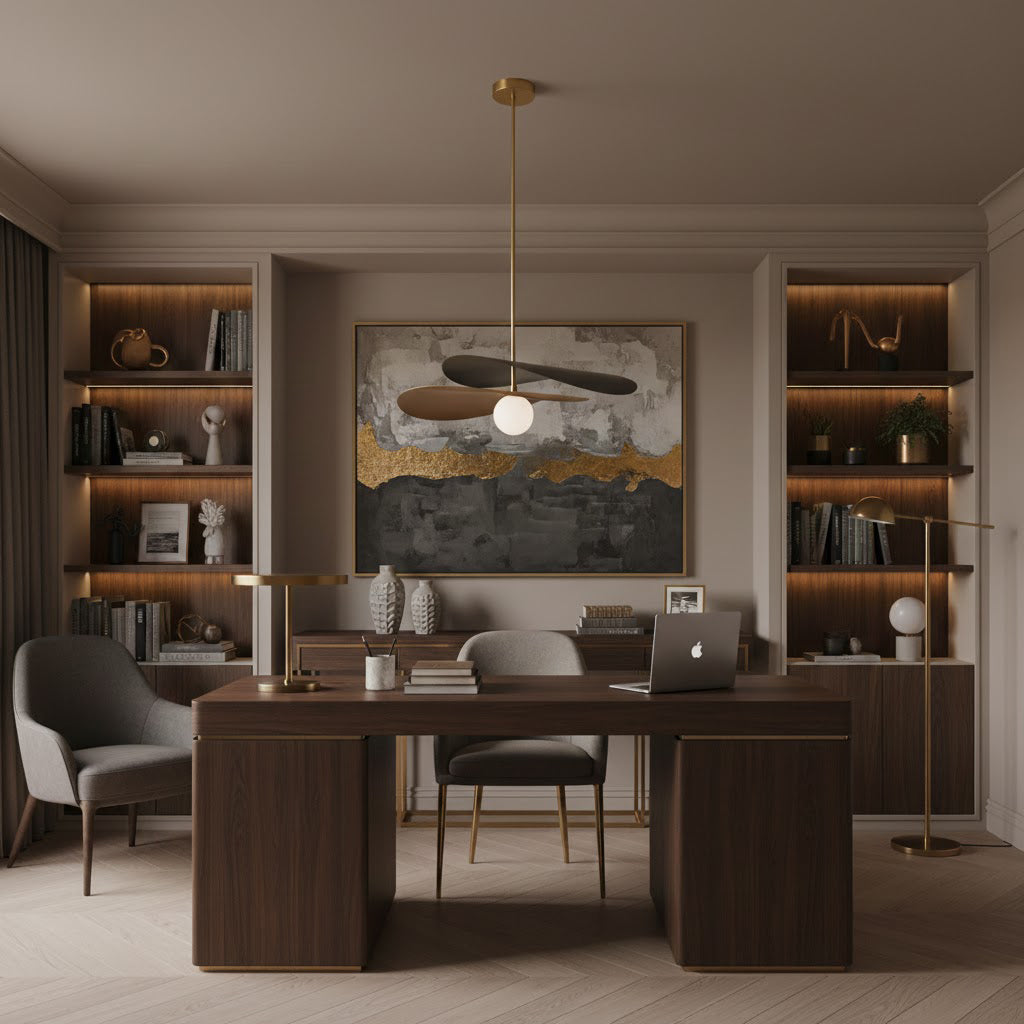 Modern Mid-Century Olivia Glass Chandelier Pendant Light | Adjustable Gold/Black