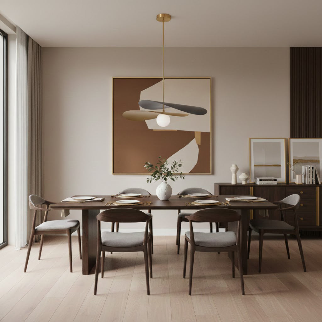 Modern Mid-Century Olivia Glass Chandelier Pendant Light | Adjustable Gold/Black