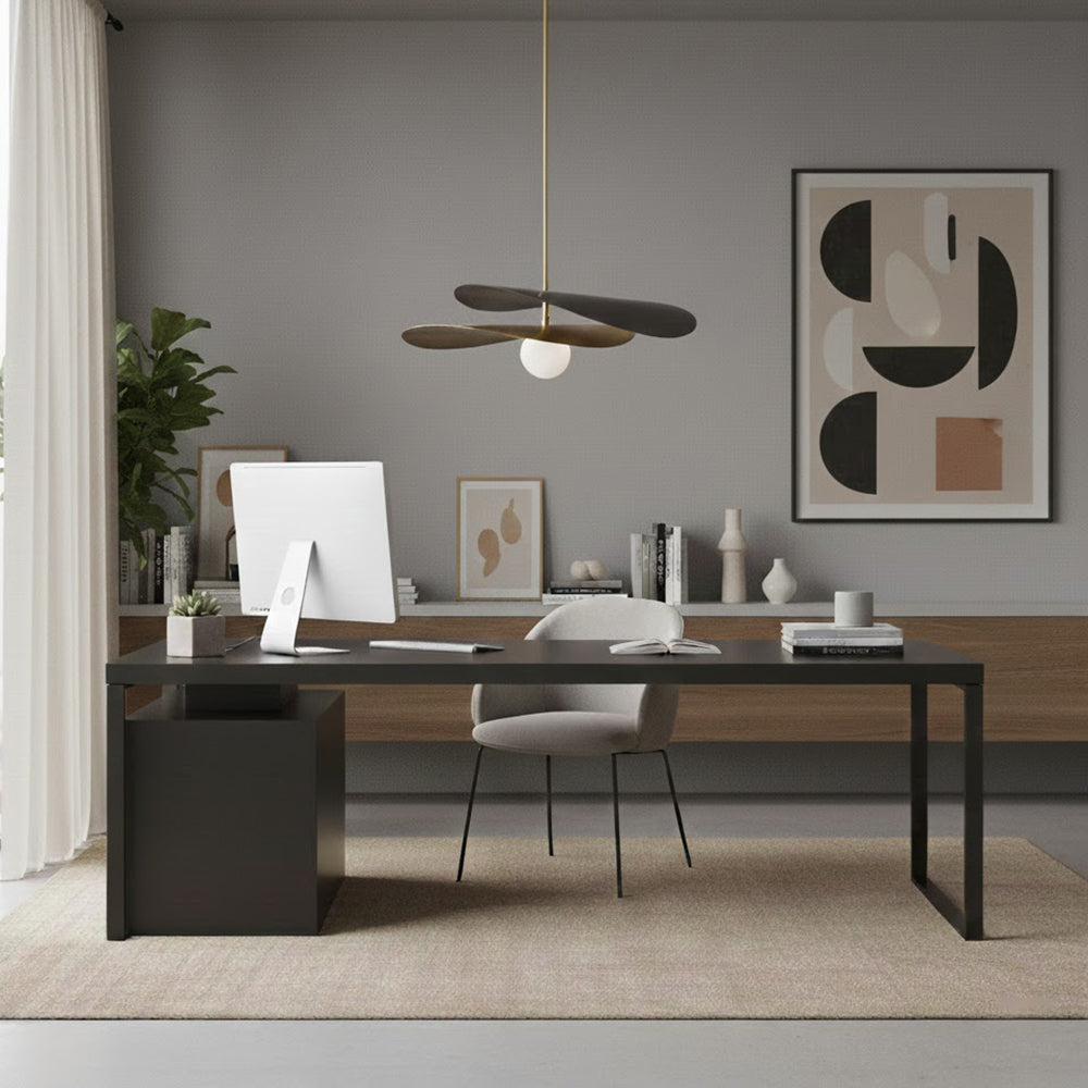 Modern Mid-Century Olivia Glass Chandelier Pendant Light | Adjustable Gold/Black