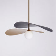 Modern Mid-Century Olivia Glass Chandelier Pendant Light | Adjustable Gold/Black