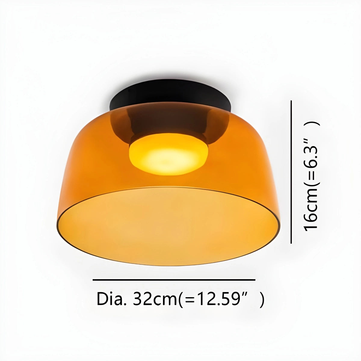 Antizer Colored Glass Ceiling Light for Bedroom