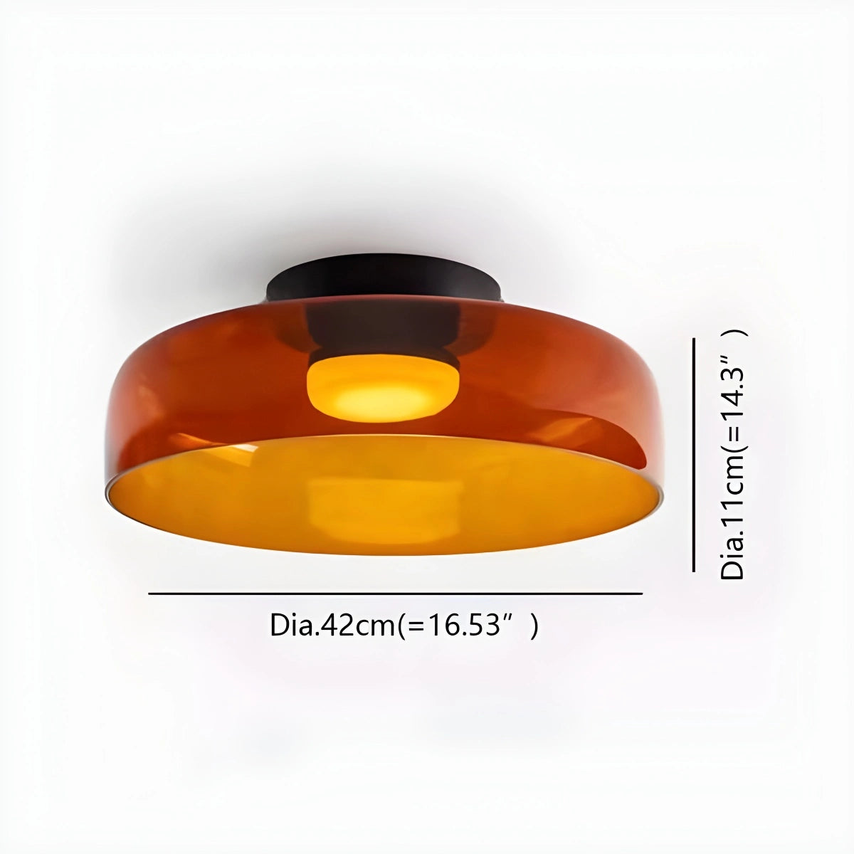 Antizer Colored Glass Ceiling Light for Bedroom