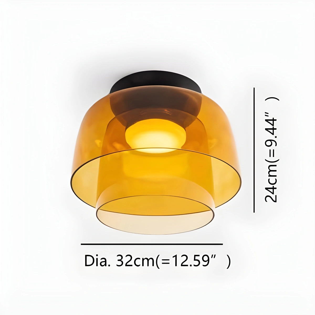 Antizer Colored Glass Ceiling Light for Bedroom