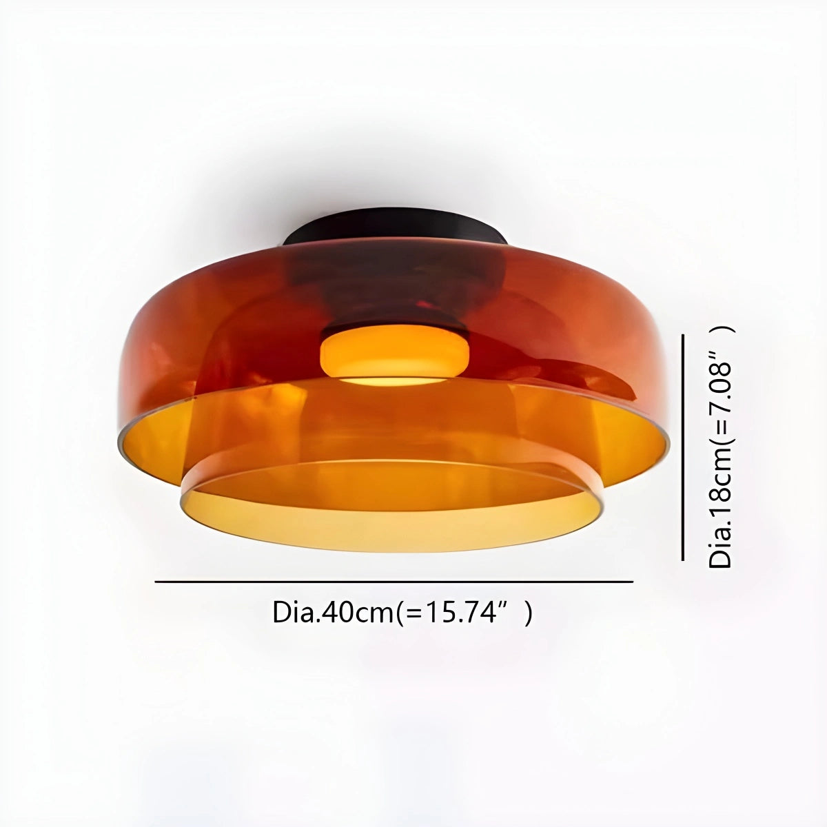 Antizer Colored Glass Ceiling Light for Bedroom