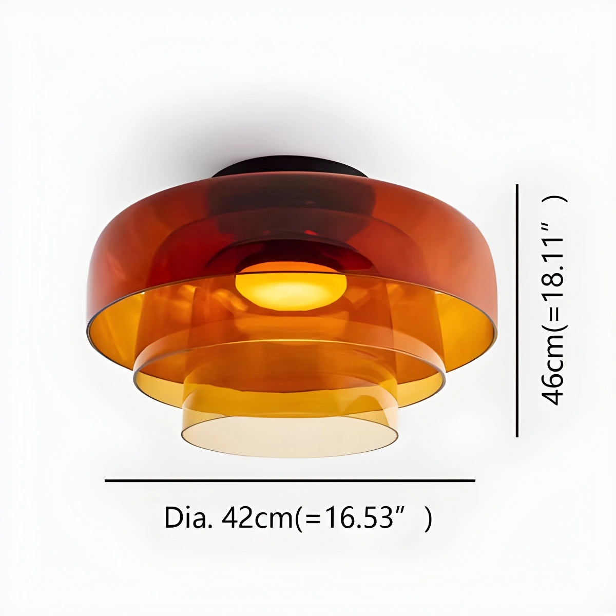 Antizer Colored Glass Ceiling Light for Bedroom