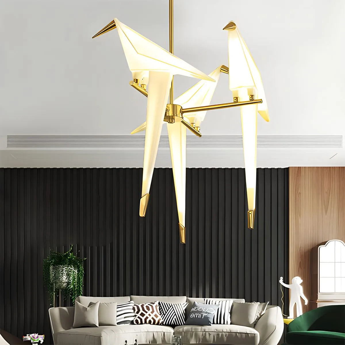 Paper Crane Bird Chandelier