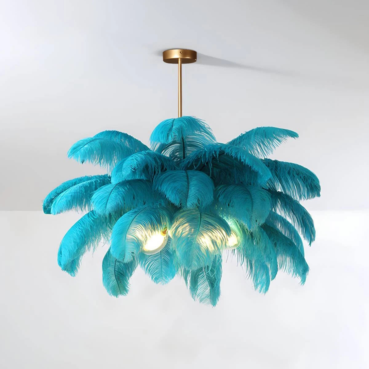 Antizer Ostrich Feather Chandelier Multiple Colors Available