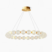 Antizer Modern Ring Pearl Chandelier for Living Room