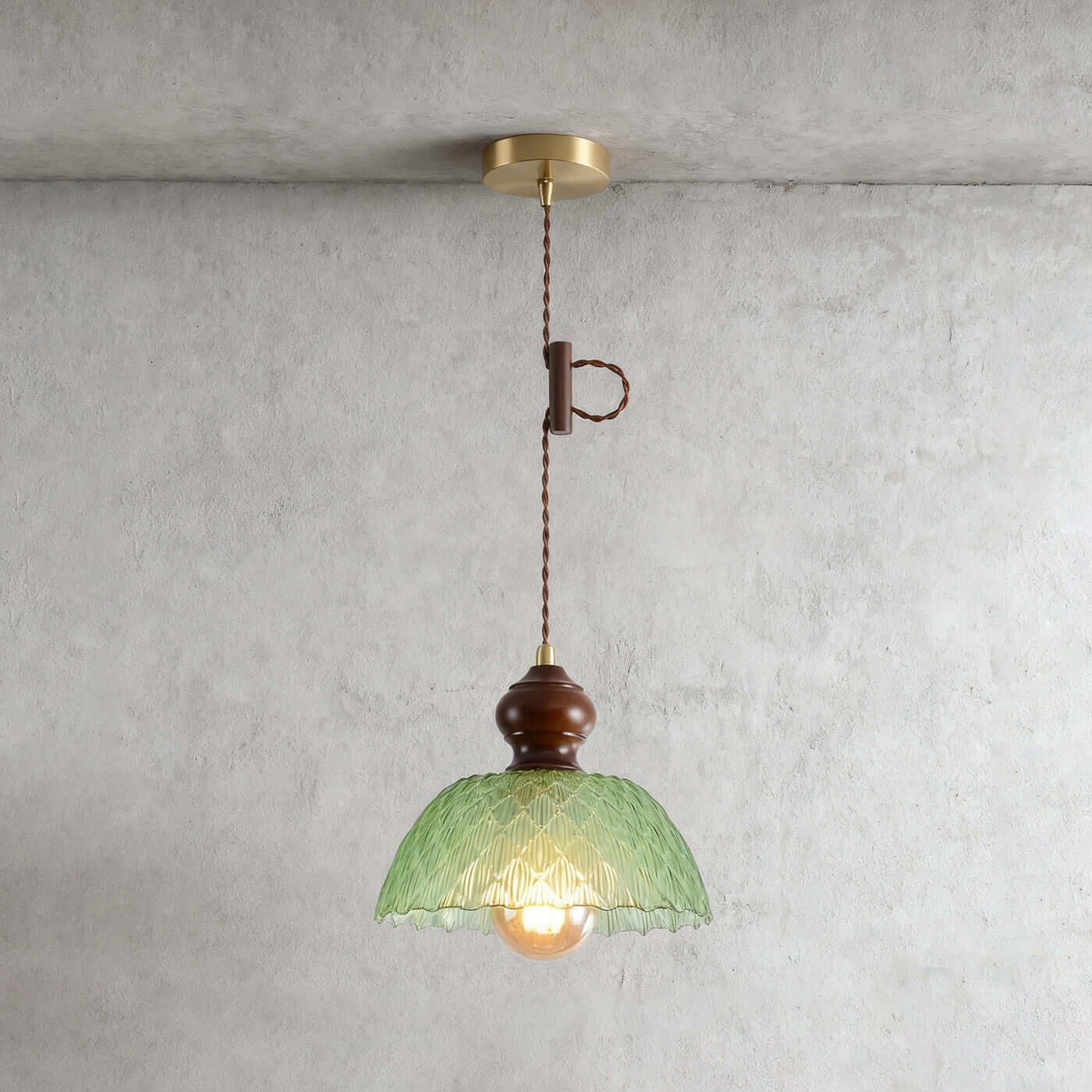 Antizer French Retro Art Glass Pendant Light