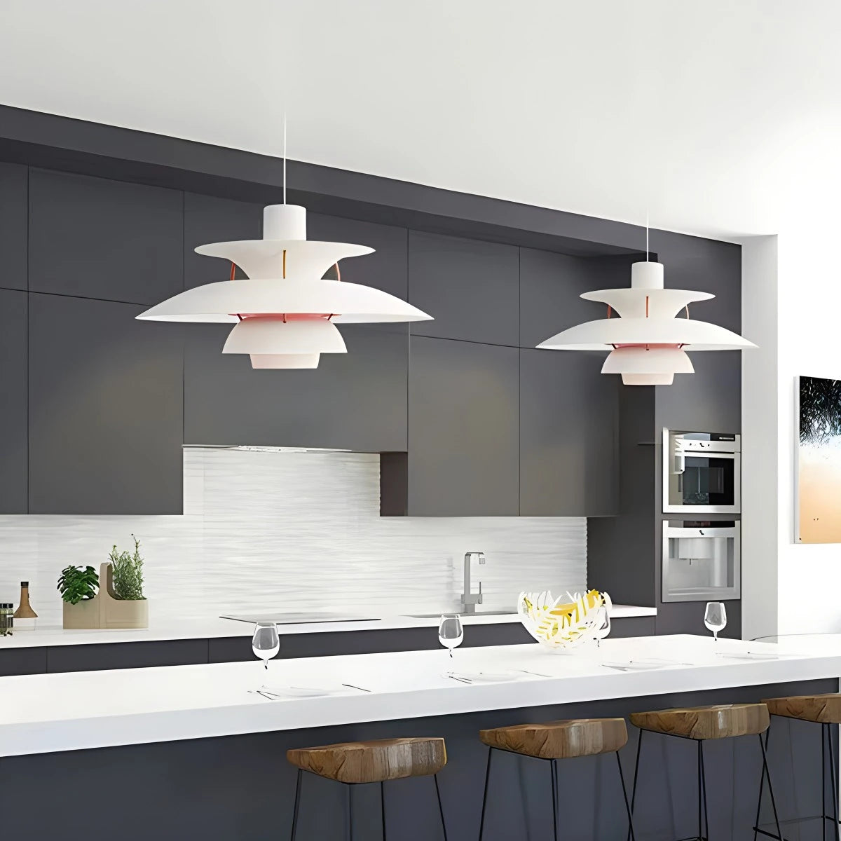 Antizer Modern Nordic Style Multi-layer Hanging Pendant Light