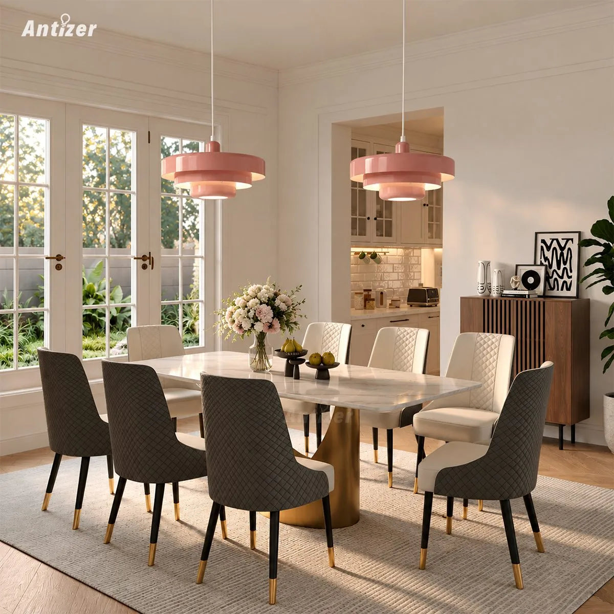 Lámpara colgante LED moderna Antizer para comedor