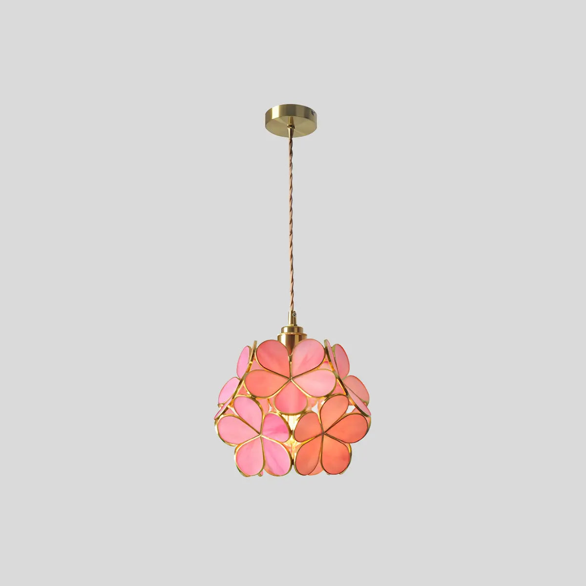 Antizer Cherry Blossom Stained Glass Pendant Light