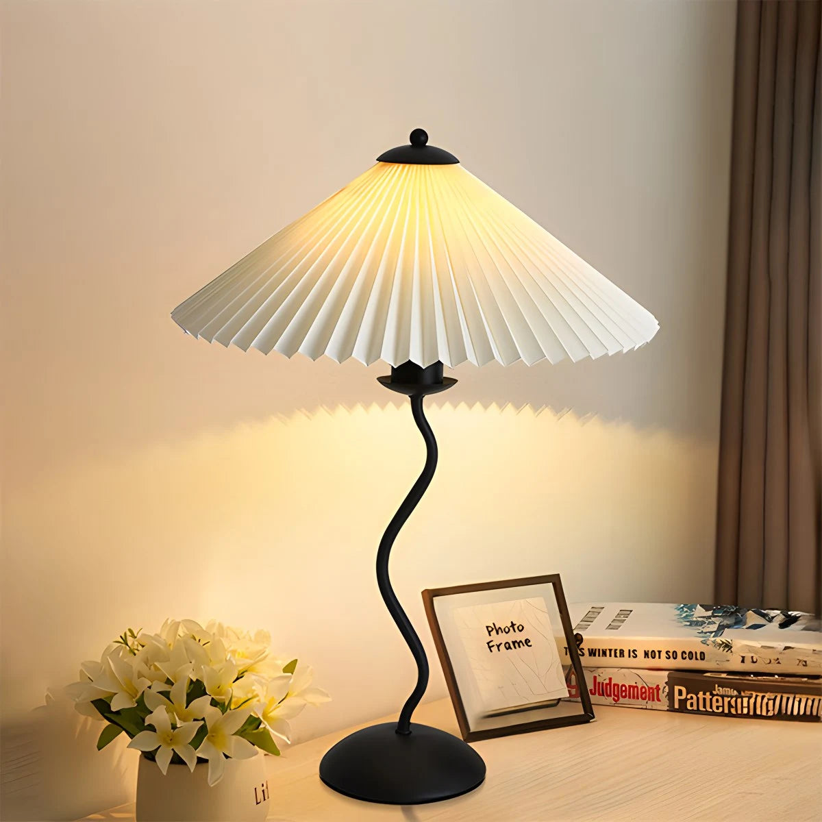 Antizer Pleated Squiggle Floor & Table Lamp
