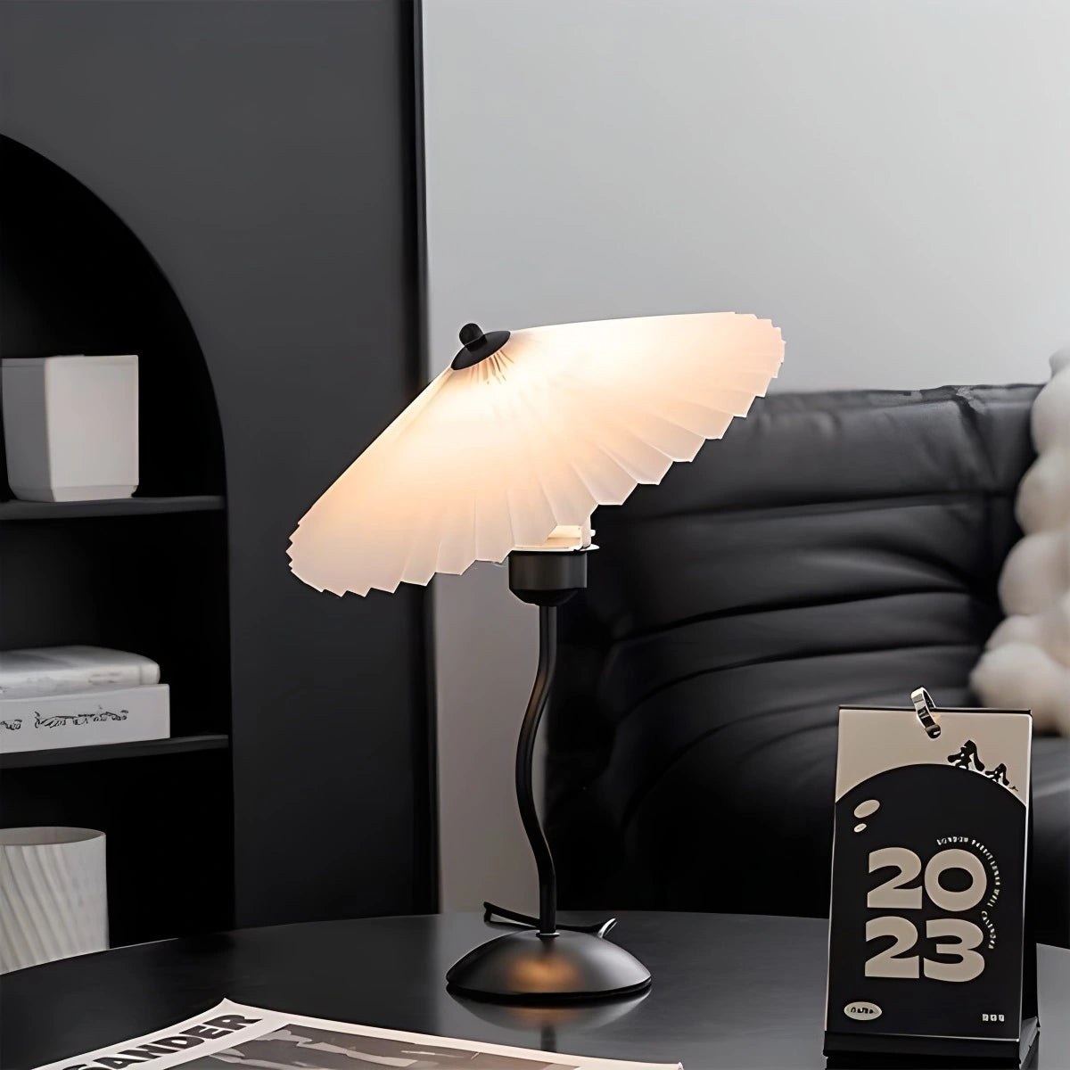 Antizer Pleated Squiggle Floor & Table Lamp