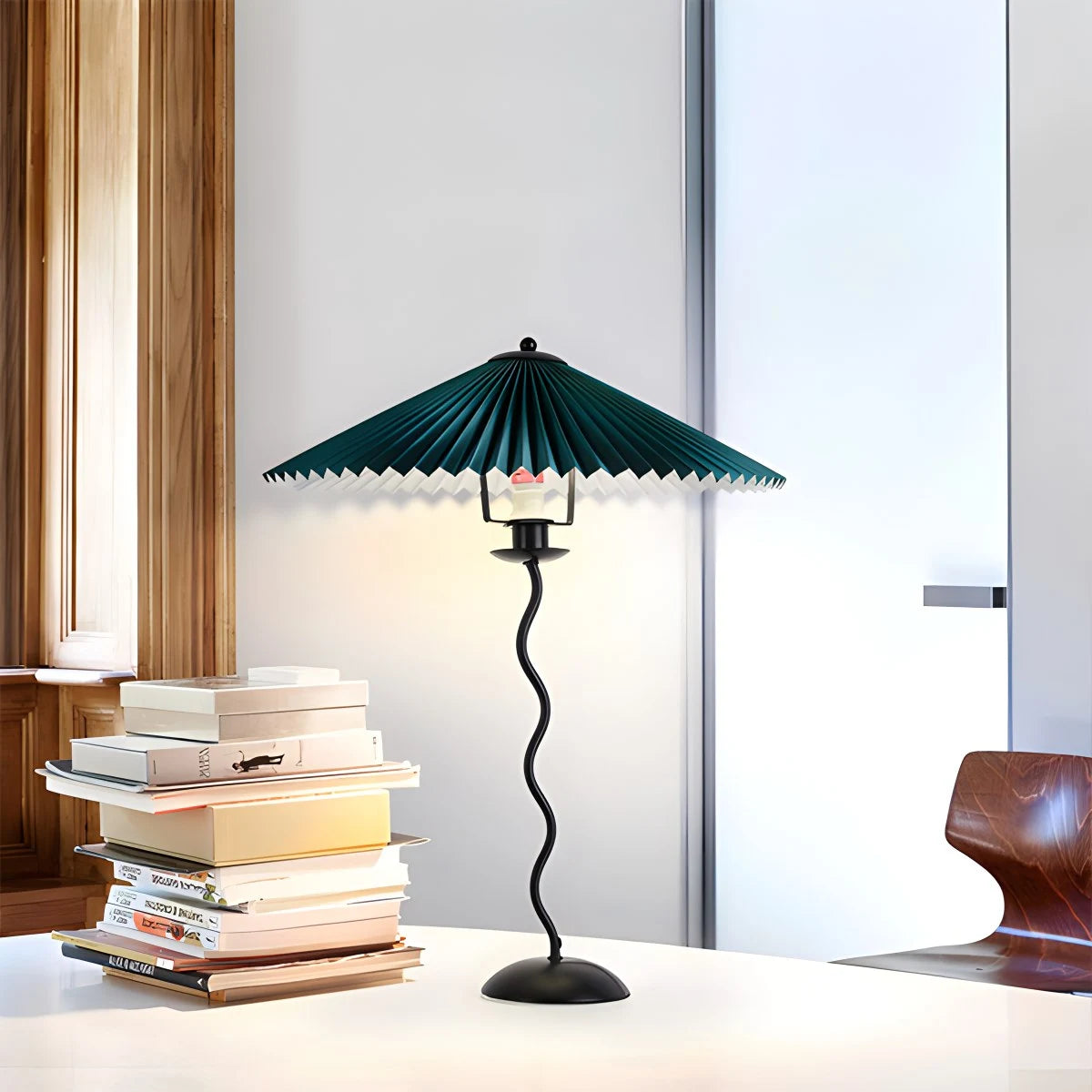 Antizer Pleated Squiggle Floor & Table Lamp