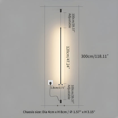 Antizer Modern Long Line Floor To Ceiling Light