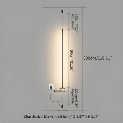 Antizer Modern Long Line Floor To Ceiling Light